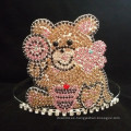 Coloreado Rhinestone Teddy Bear Corona, Tiara por encargo